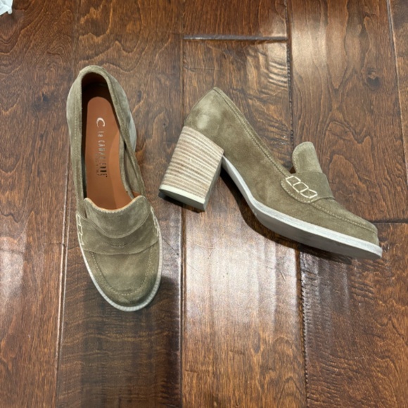 La Canadienne Audrina Suede heel Loafer MADE IN ITALY - Picture 6 of 7